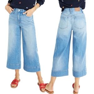 Madewell Women Wide-Leg Crop Jeans Sz 32, NEW